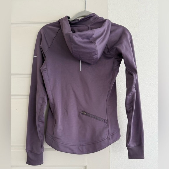 Women’s Nike Dri-Fit Long Sleeve Purple Pullover with Hood - Picture 4 of 5